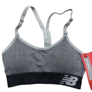 New Balance Sports Athletic Bra Grey Colorway Style 1089 NWT Medium
